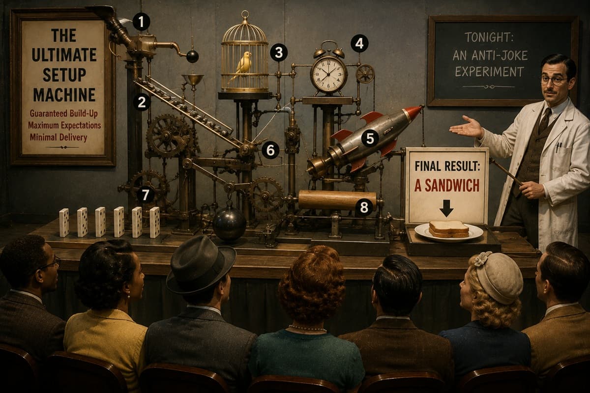 Elaborate expectation apparatus ends in a deliberately plain literal result