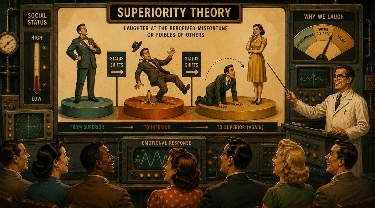 Theatrical platforms show shifting social status without depicting a real person